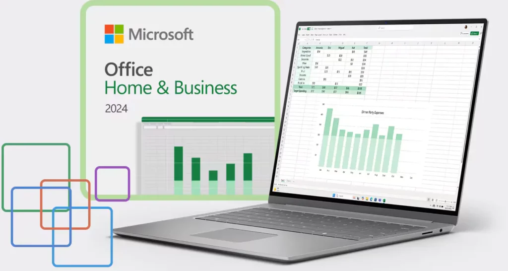 Office 2024 Home & Business digital key – for home and business use.