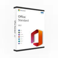 A software box for Microsoft Office Standard 2021, featuring the Office logo and icons for Word, Excel, PowerPoint, Outlook, and other Office applications on a white background.